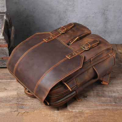 Brown Leather Backpack | Stellan