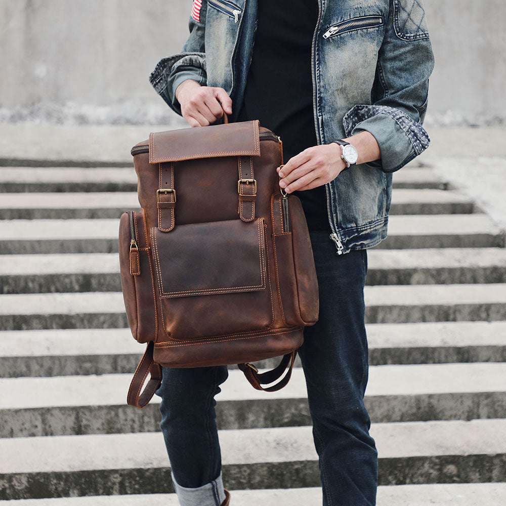 Leather Laptop Backpack | York