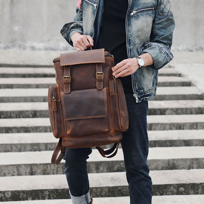 Leather Laptop Backpack | York