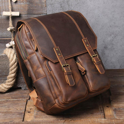 Brown Leather Backpack | Stellan