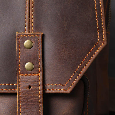 Brown Leather Backpack | Stellan