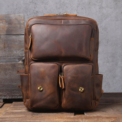 Brown Leather Backpack | Stellan