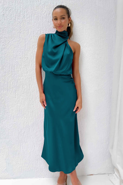 Lydia | Long Dress with Halter Neck