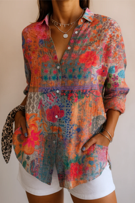 Astrid™  | Colorful Pattern Blouse