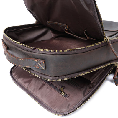 Leather Laptop Rucksack | Yates