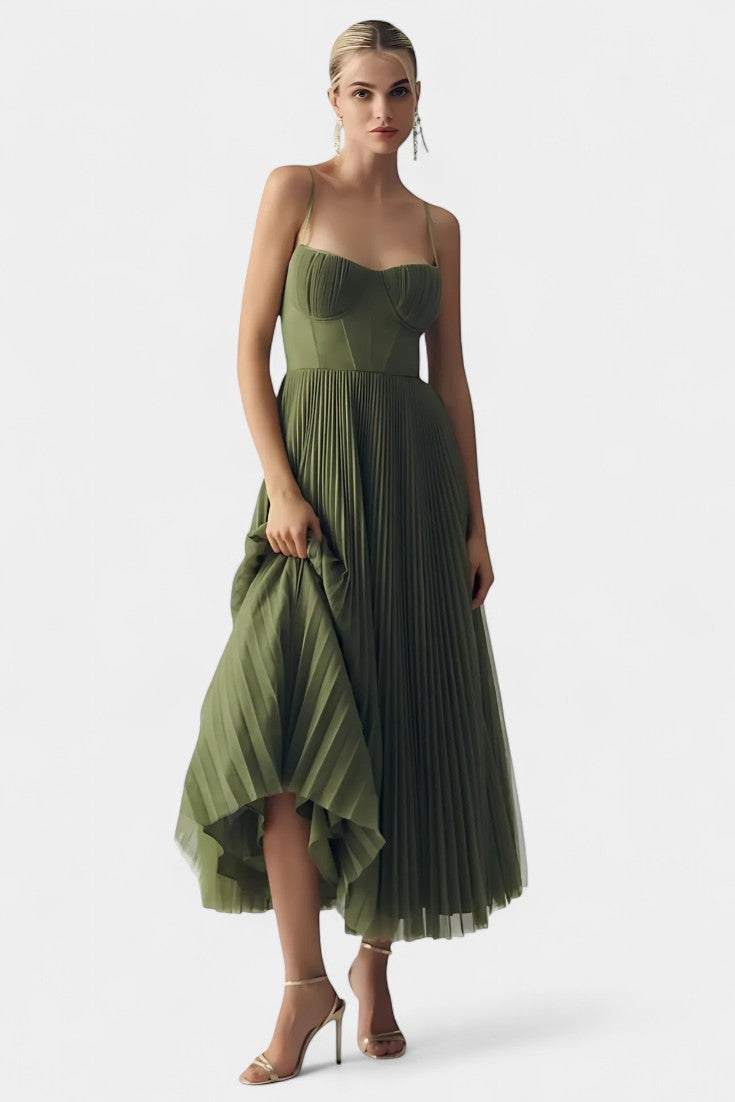 Ottilie - Pleated Tulle Midi Dress