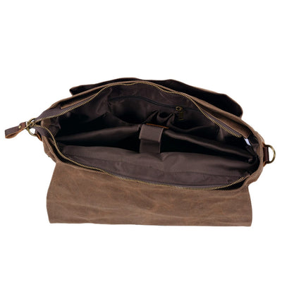Canvas and Leather Messenger Bag | Wilder